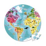 ⁦פאזל עגול דו צדדי  – כדור הארץ 208 חלקים⁩ – תמונה ⁦3⁩