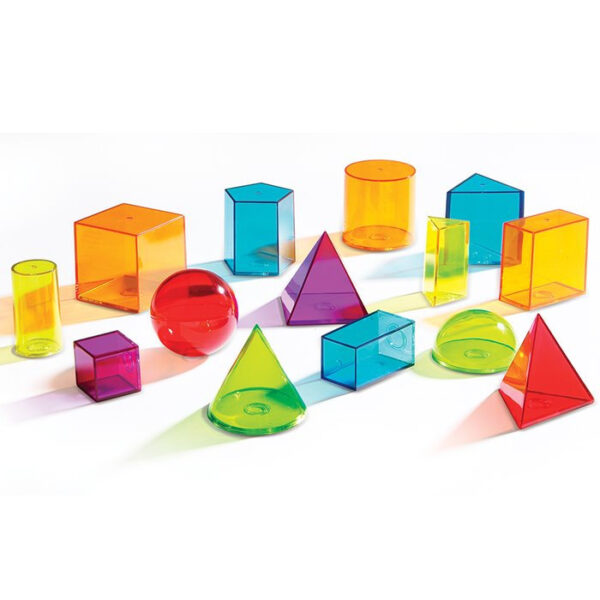 ⁦14 גופים הנדסיים שקופות איכותיות Learning Resources⁩ – תמונה ⁦4⁩