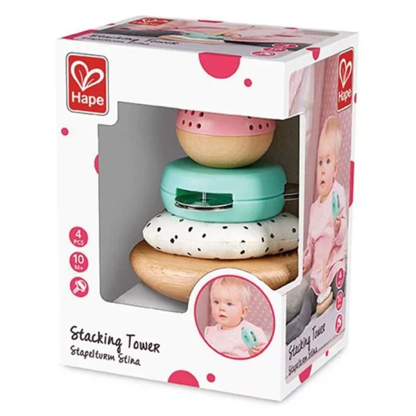 ⁦מגדל השחלה תפוח - Hape לתינוקות⁩ – תמונה ⁦3⁩