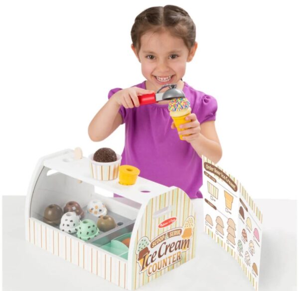 ⁦דוכן גלידה מעץ איכותי Melissa&Doug⁩ – תמונה ⁦3⁩