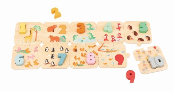 ⁦פאזל ולימוד מספרים 1-10 Lelin⁩ – תמונה ⁦3⁩