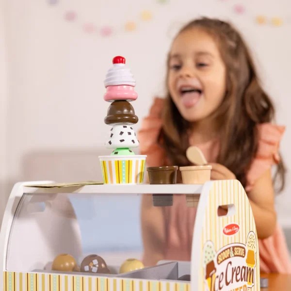 ⁦דוכן גלידה מעץ איכותי Melissa&Doug⁩ – תמונה ⁦4⁩