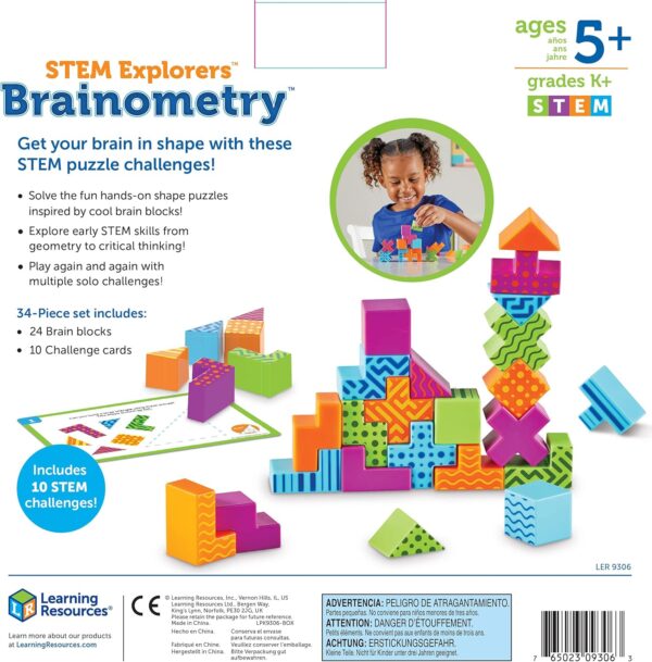⁦מוחמטריה – משחק חשיבה מרחבית STEM (34 חלקים) Learning resources⁩ – תמונה ⁦4⁩