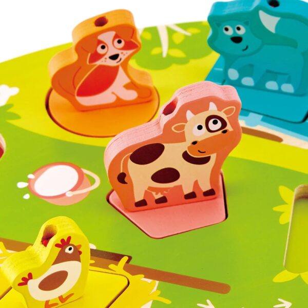 ⁦פאזל צלילים מעץ - חווה Hape⁩ – תמונה ⁦6⁩