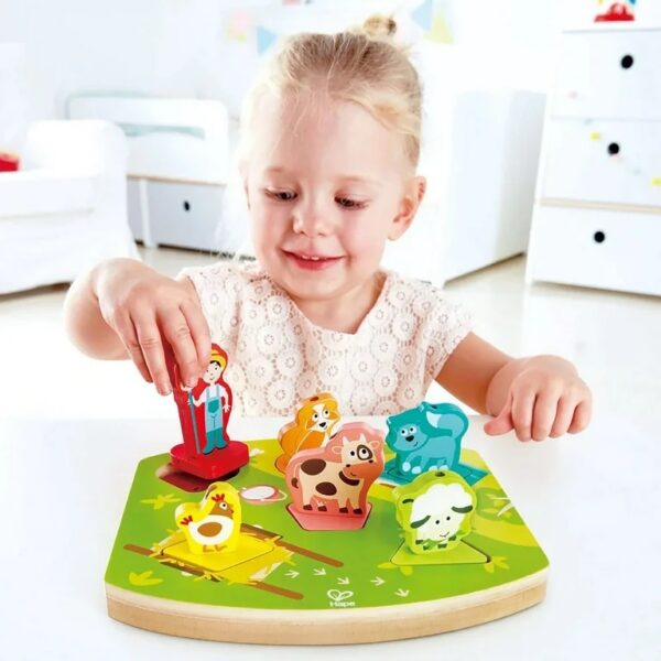 ⁦פאזל צלילים מעץ - חווה Hape⁩ – תמונה ⁦3⁩