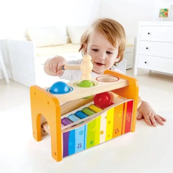 ⁦ספסל נגינה עם קסילופון נשלף - מבית Hape⁩ – תמונה ⁦4⁩