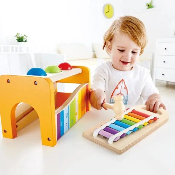 ⁦ספסל נגינה עם קסילופון נשלף - מבית Hape⁩ – תמונה ⁦3⁩
