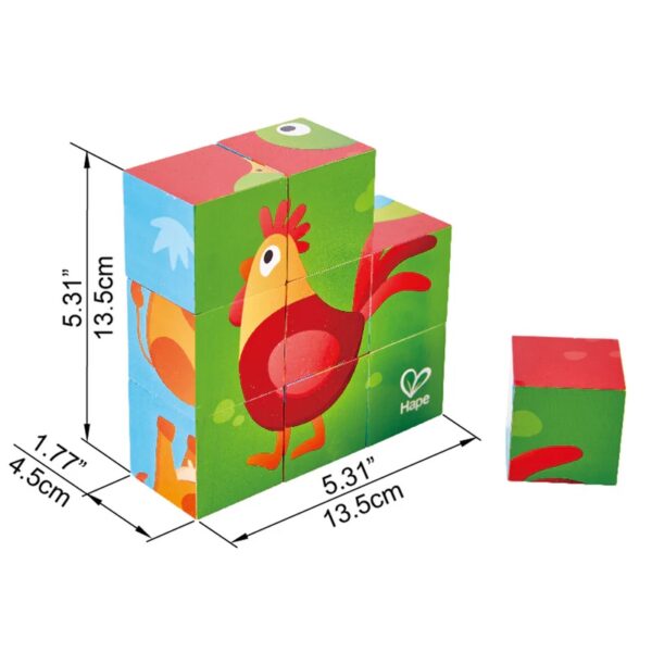 ⁦פאזל קוביות חברות - Hape⁩ – תמונה ⁦3⁩