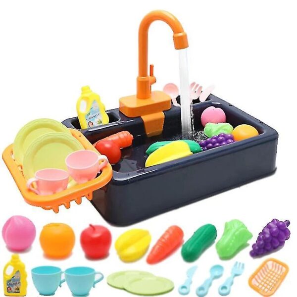 כיור עם ברז מתיז מים ו16 אביזרים