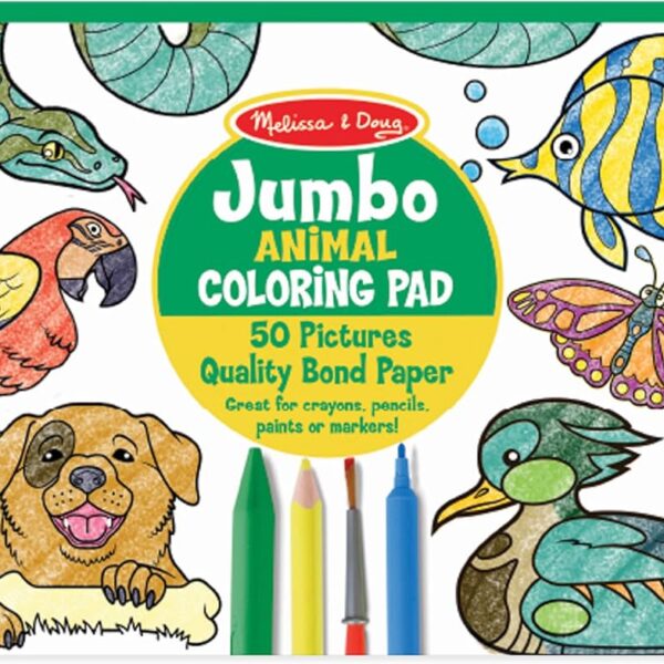 חוברת ציור ענק – חיות לצביעה