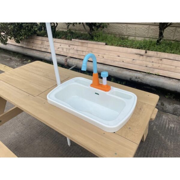 ⁦שולחן פעילות מעץ לילדים -  מים חול יצירה ופיקניק בגינה⁩ – תמונה ⁦6⁩
