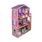 ⁦בית בובות עץ 3 קומות עם מעלית וריהוט מלא⁩ – תמונה ⁦2⁩