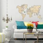 ⁦מפת העולם על הקיר מעץ 120/80 - גודל XL⁩ – תמונה ⁦4⁩