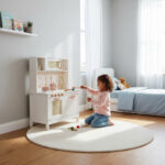 ⁦מטבח רטרו מעץ לילדים – דגם לירון וינטג’⁩ – תמונה ⁦4⁩