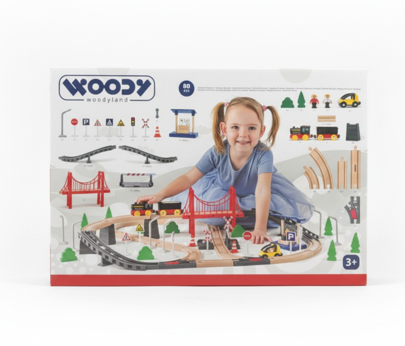 Gemini_Generated_Image_y415vjy415vjy415 (1) סט רכבת עץ עירונית - 90 חלקים – תמונה 1