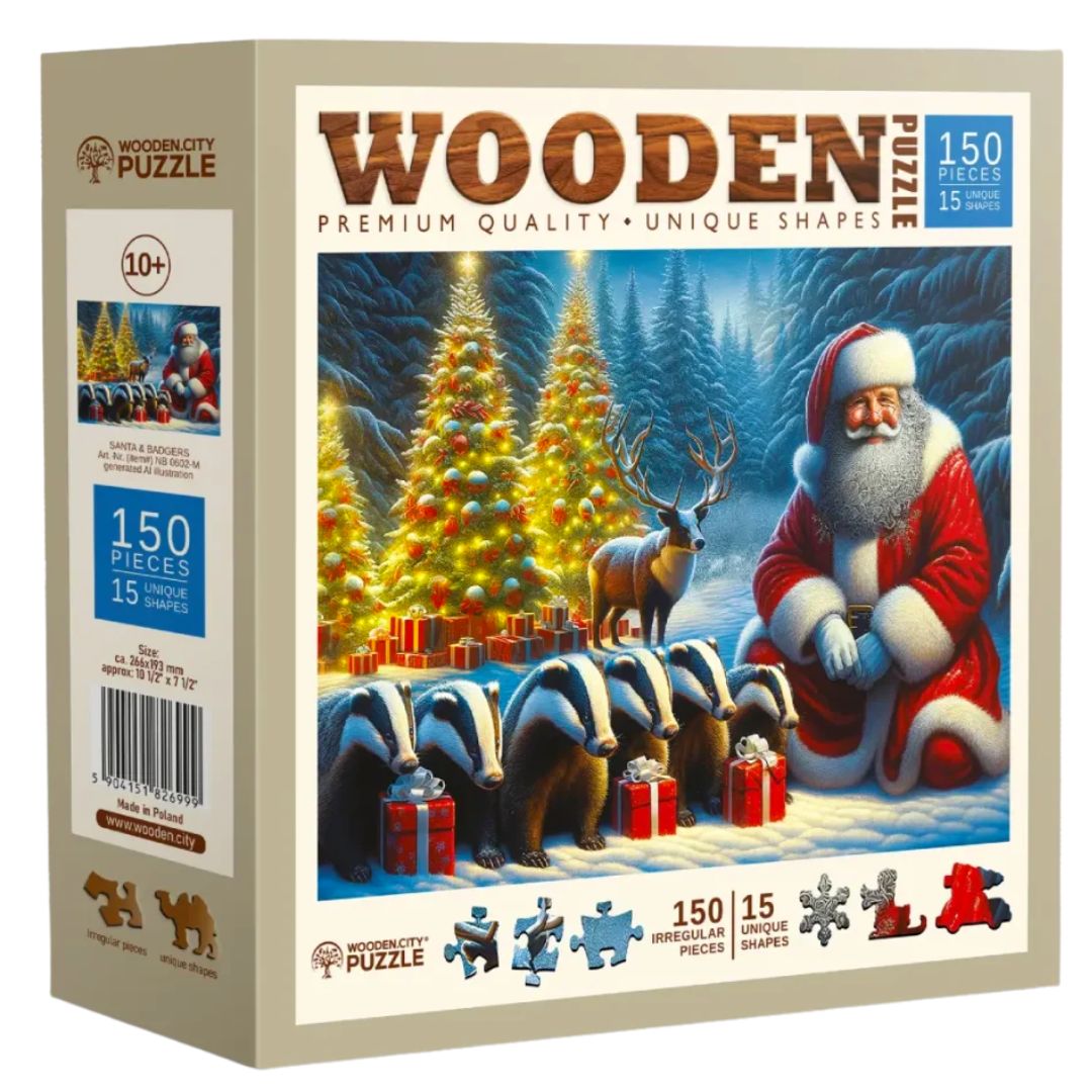 a2 (2) סנטה והגיריות | פאזל עץ 150 חלקים – תמונה 1