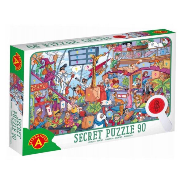 פאזל תצפיתי 90 חלקים – בלשים בשדה התעופה עם לופה