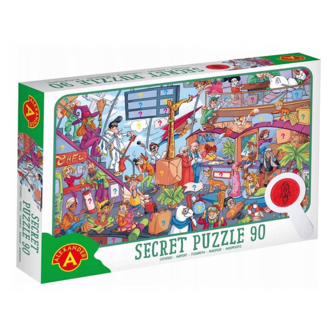 a2 (2) פאזל תצפיתי 90 חלקים – בלשים בשדה התעופה עם לופה – תמונה 1