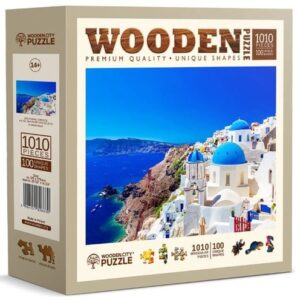 פאזל עץ סנטוריני (1010 חלקים) - Wooden City