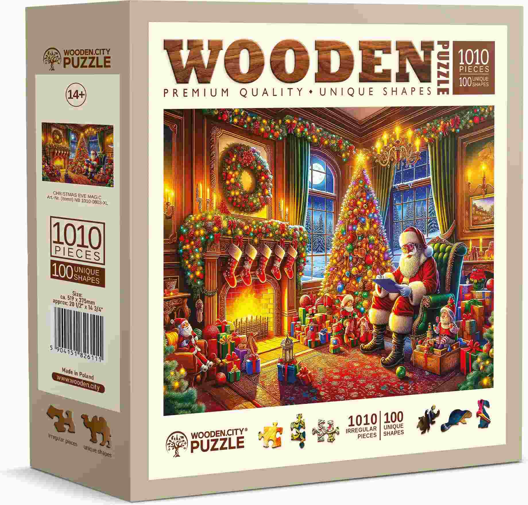 puzzle-wooden-city-1000-pieces-christmas-eve-magic ערב חג המולד – פאזל עץ 1000 חלקים – תמונה 1