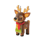 ⁦הרכבה/הדבקה דמויות חג המולד 3D –  Reindeer⁩ – תמונה ⁦5⁩