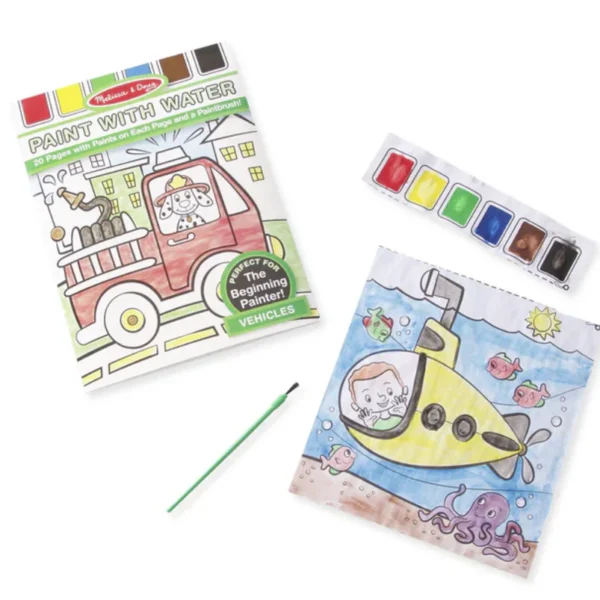 חוברת צביעה עם מים – כלי רכב  Melissa & Doug