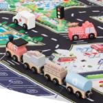 ⁦סט מכוניות עץ מגנטיות לפעוטות⁩ – תמונה ⁦5⁩