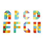 ⁦משחק קוביות, משולשים ועיניים מגנטיים 42 חלקים – מגיל שנה⁩ – תמונה ⁦6⁩