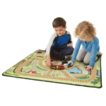 ⁦שטיח רכבת עם קרונות עץ – Melissa & Doug⁩ – תמונה ⁦5⁩