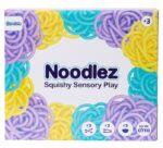 Noodlez – משחק סנסורי נודלס – מארז 300 גרם – 3 צבעים + כלים וקעריות מיון