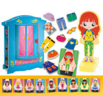 ⁦ארון הבגדים משחק הלבשה מגנטי מעץ | Lisciani⁩ – תמונה ⁦4⁩