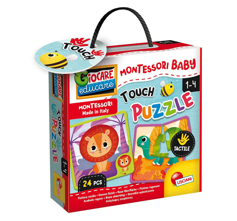 4 פאזל חיות בייבי טאץ' – פאזל מונטסורי חושי לפעוטות | Lisciani – תמונה 1