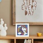 ⁦ערכת שיבוץ אבנים חד קרן 5D עם מסגרת 18/18⁩ – תמונה ⁦2⁩