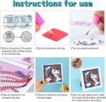 ⁦ערכת שיבוץ אבנים חד קרן 5D עם מסגרת 18/18⁩ – תמונה ⁦4⁩