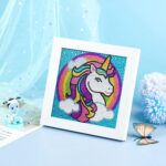 ⁦ערכת שיבוץ אבנים חד קרן 5D עם מסגרת 18/18⁩ – תמונה ⁦5⁩