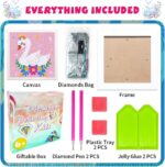 ⁦ערכת שיבוץ אבנים ברבור 5D עם מסגרת 18/18⁩ – תמונה ⁦6⁩