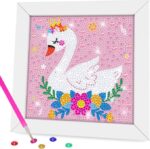 ⁦ערכת שיבוץ אבנים ברבור 5D עם מסגרת 18/18⁩ – תמונה ⁦7⁩