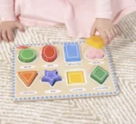 ⁦פאזל צ'אנקי צורות 8 חלקים | Melissa & Doug⁩ – תמונה ⁦4⁩