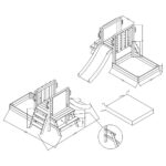 ⁦מגדל פעילות – כולל מגלשה, ארגז חול, שולחן פיקניק ולוח ציור⁩ – תמונה ⁦3⁩