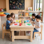 ⁦שולחן עץ לכיתות - קטן⁩ – תמונה ⁦3⁩