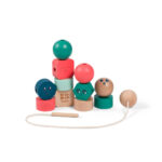 ⁦משחק השחלה לפעוטות חרוזי עץ ענקיים | Bs Toys⁩ – תמונה ⁦3⁩