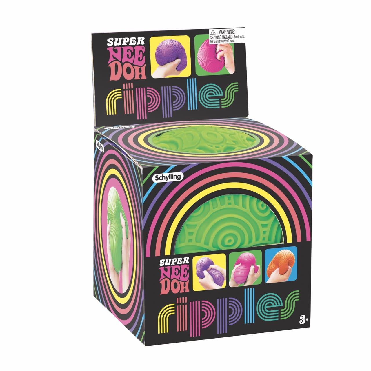 RSPND-Super-NeeDoh-Ripples-Pkg-3QR-Green-CMYK-Large (1) כדור לחיצה להפגת מתחים – מושלם לילדים ולמבוגרים | NeeDoh – תמונה 1