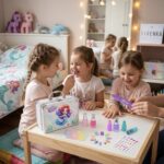 ⁦מארז ביוטי בת הים מנצנץ – ערכת איפור וציפורניים לילדים במזוודת גליטר יוקרתית⁩ – תמונה ⁦2⁩