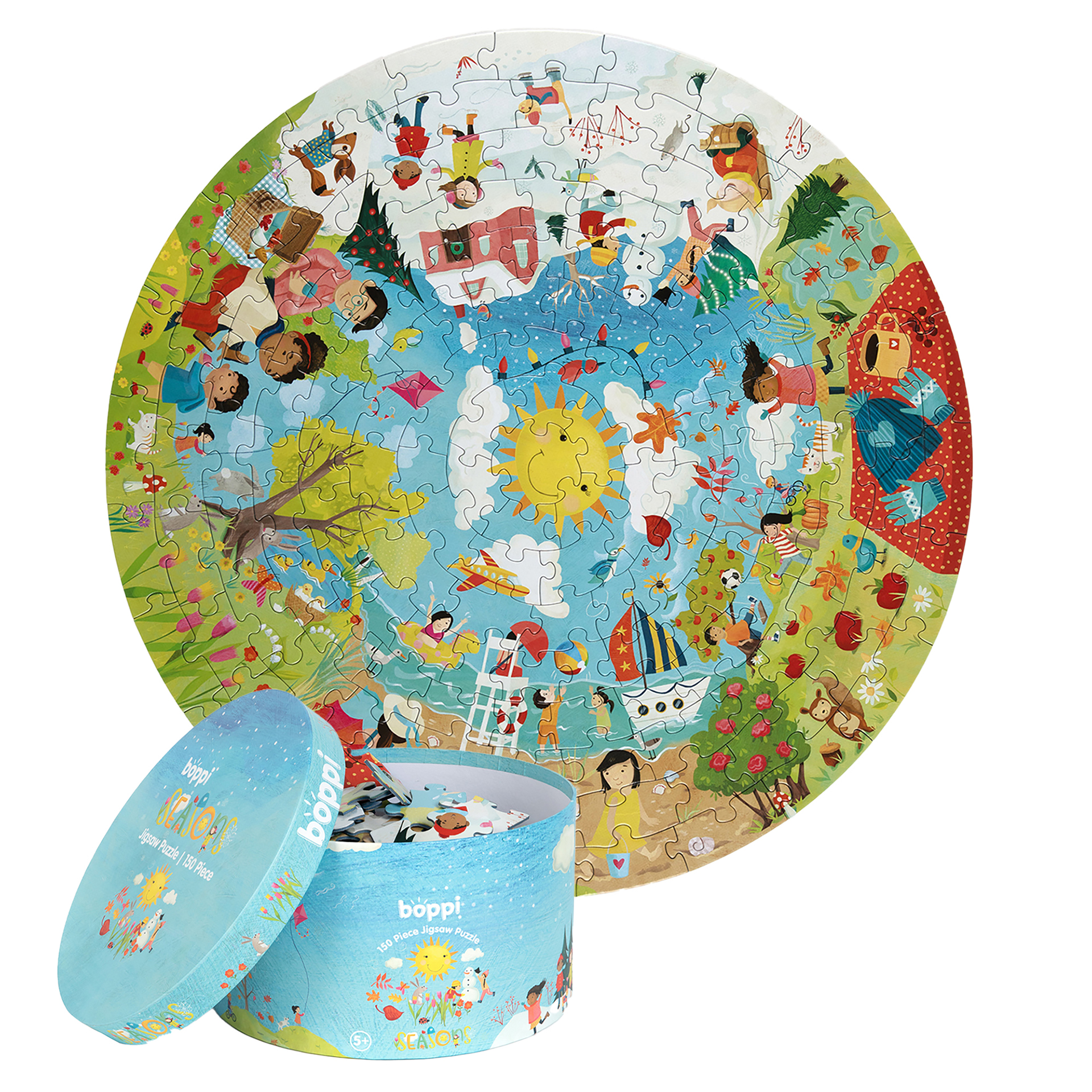 boppi-Round-Puzzle-Seasons_1 פאזל עגול 150 חלקים – עונות השנה – תמונה 1