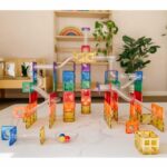 ⁦ערכת מגנטים 97 חלקים – מסלול גולות מגנטי תלת-ממד ומשחק הרכבה⁩ – תמונה ⁦5⁩