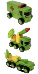⁦Magnetix Trucks – רכבי צבא מגנטיים מודולאריים – ערכת 31 חלקים⁩ – תמונה ⁦8⁩