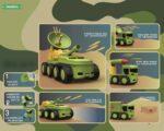 ⁦Magnetix Trucks – רכבי צבא מגנטיים מודולאריים – ערכת 31 חלקים⁩ – תמונה ⁦10⁩