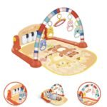 ⁦משטח פעילות מוזיקלי 3 ב-1 לתינוקות – פסנתר, אורות וצעצועי תלייה⁩ – תמונה ⁦2⁩