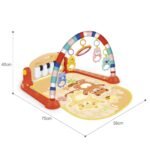 ⁦משטח פעילות מוזיקלי 3 ב-1 לתינוקות – פסנתר, אורות וצעצועי תלייה⁩ – תמונה ⁦6⁩
